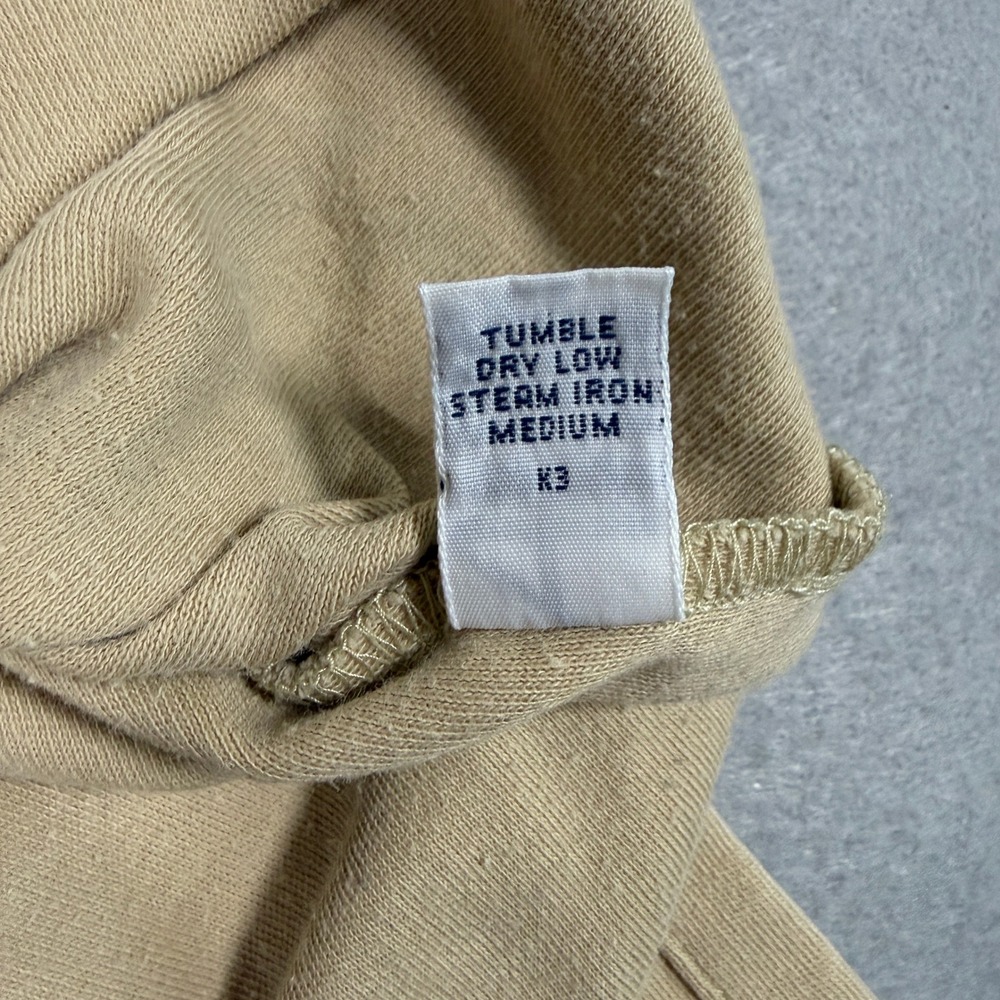 Vintage Polo Ralph Lauren Mens Polo Shirt M Tan Cotton Crest Logo Short Sleeve - Picture 11 of 13